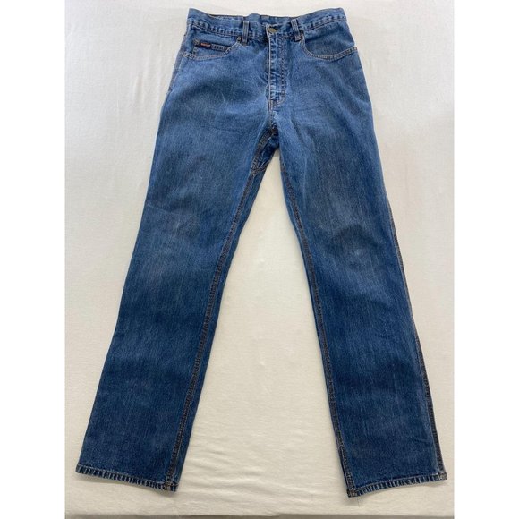 Work Mate Men's Straight Leg Blue Jeans Size 34/34 - Picture 1 of 6